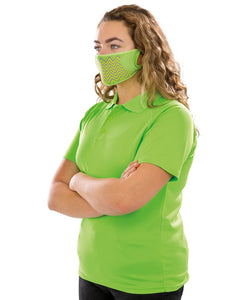 Pack de 5 masques de protection zigzag antibactérien en tissu naturel